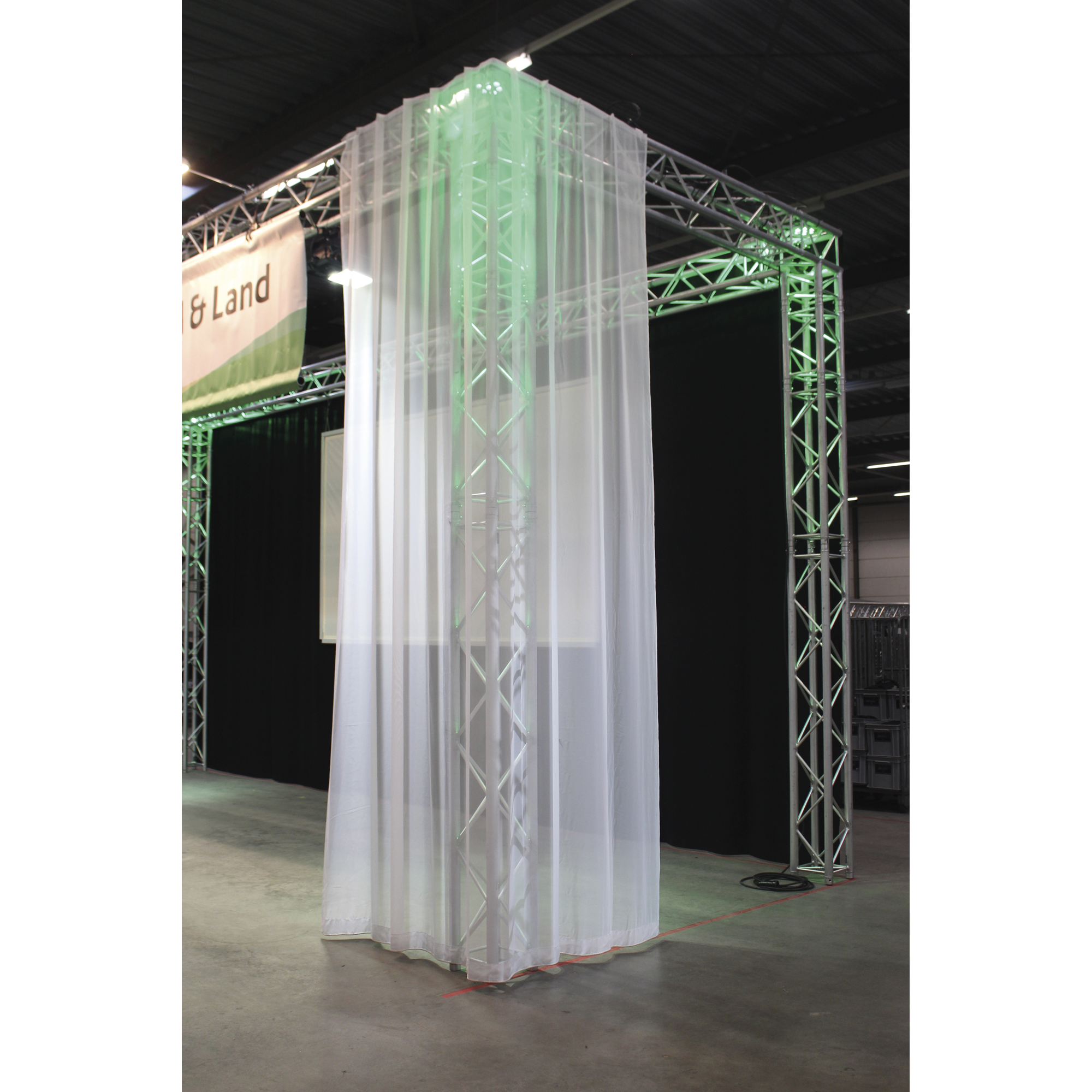 SHOWGEAR Voile CS Curtain, 55 gram/m² White - 300 x 300 cm (W x H) - unpleated Bianco - 300 x 300 cm (L x H) - non plissettato
