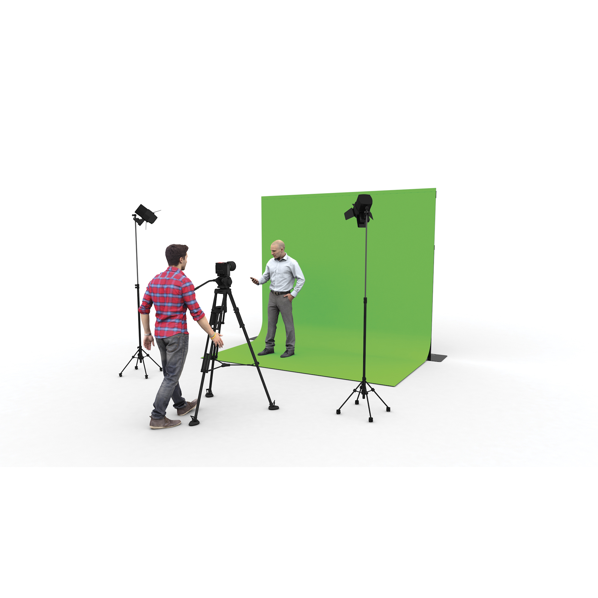WENTEX P&D Chromakey Curtain Molton 300 g/m² Green screen - 290 x 400 cm (W x H) Telo verde - 290 x 400 cm (L x H)