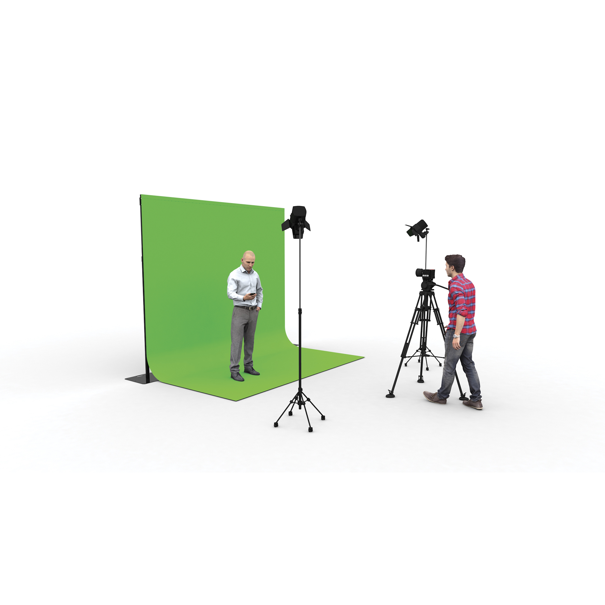 WENTEX P&D Chromakey Curtain Molton 300 g/m² Green screen - 590 x 400 cm (W x H) Telo verde - 590 x 400 cm (L x H)