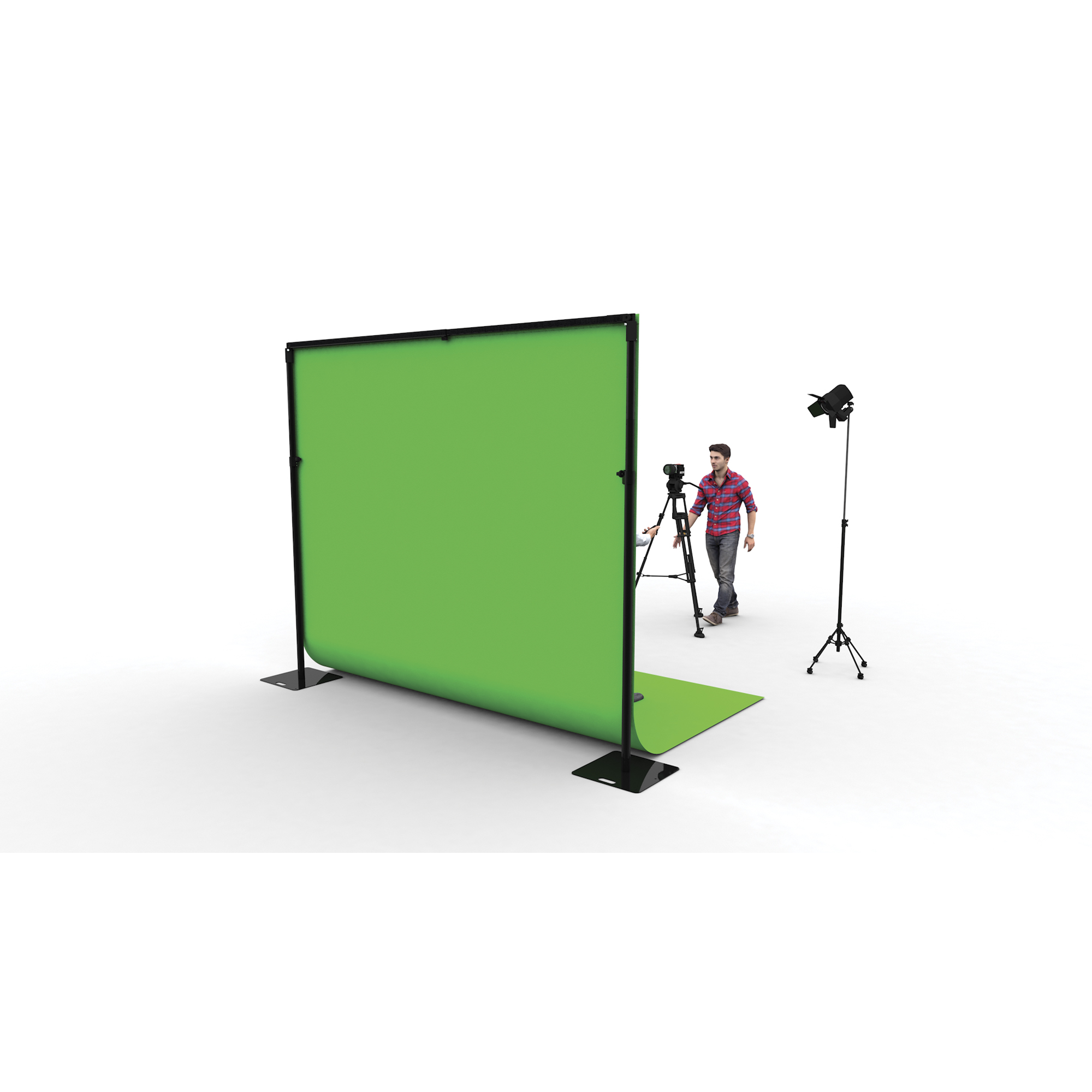 WENTEX P&D Chromakey Curtain Molton 300 g/m² Green screen - 590 x 400 cm (W x H) Telo verde - 590 x 400 cm (L x H)