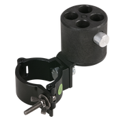 WENTEX Angled Bracket with 4-way Connector With 50 mm half coupler - Black Con semiaccoppiatore da 50 mm - Nero