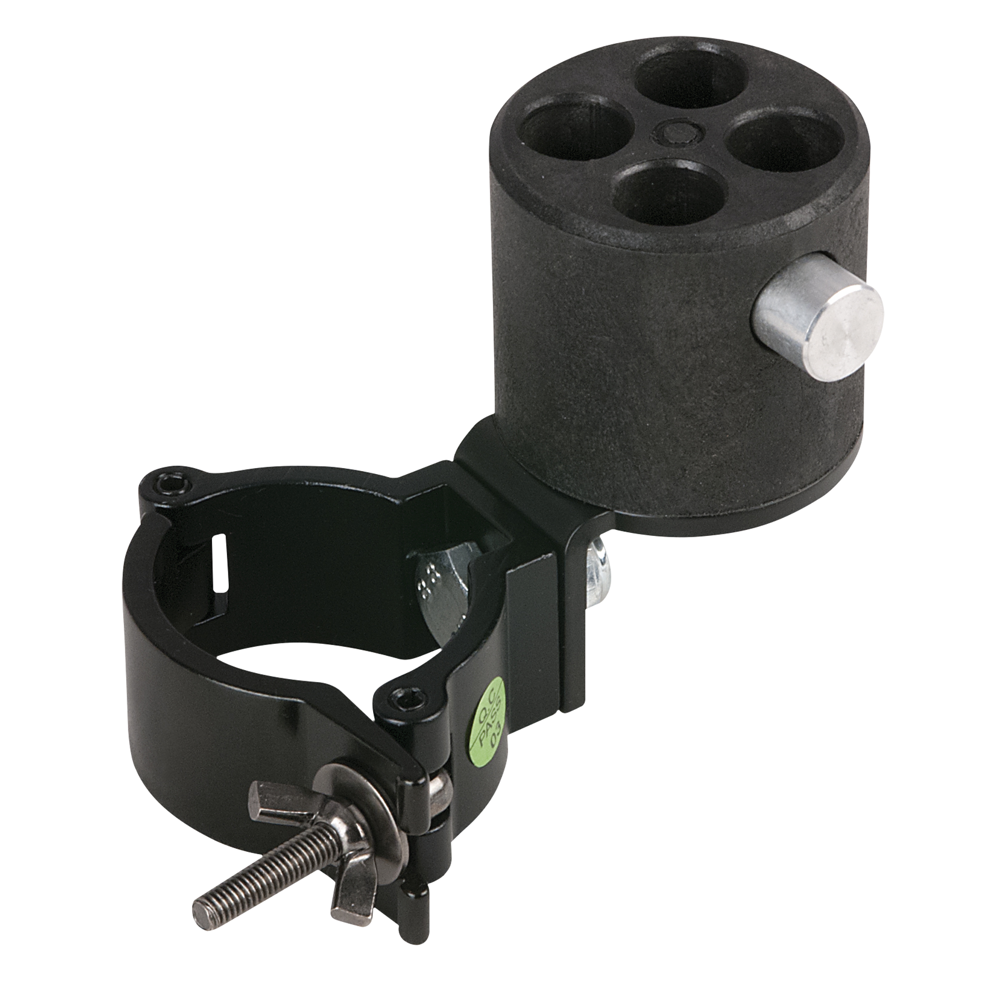 WENTEX Angled Bracket with 4-way Connector With 50 mm half coupler - Black Con semiaccoppiatore da 50 mm - Nero