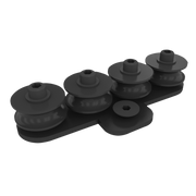 WENTEX Rope Guide, Black 4 Wheels - powder coated 4 Ruote - rivestimento a polvere