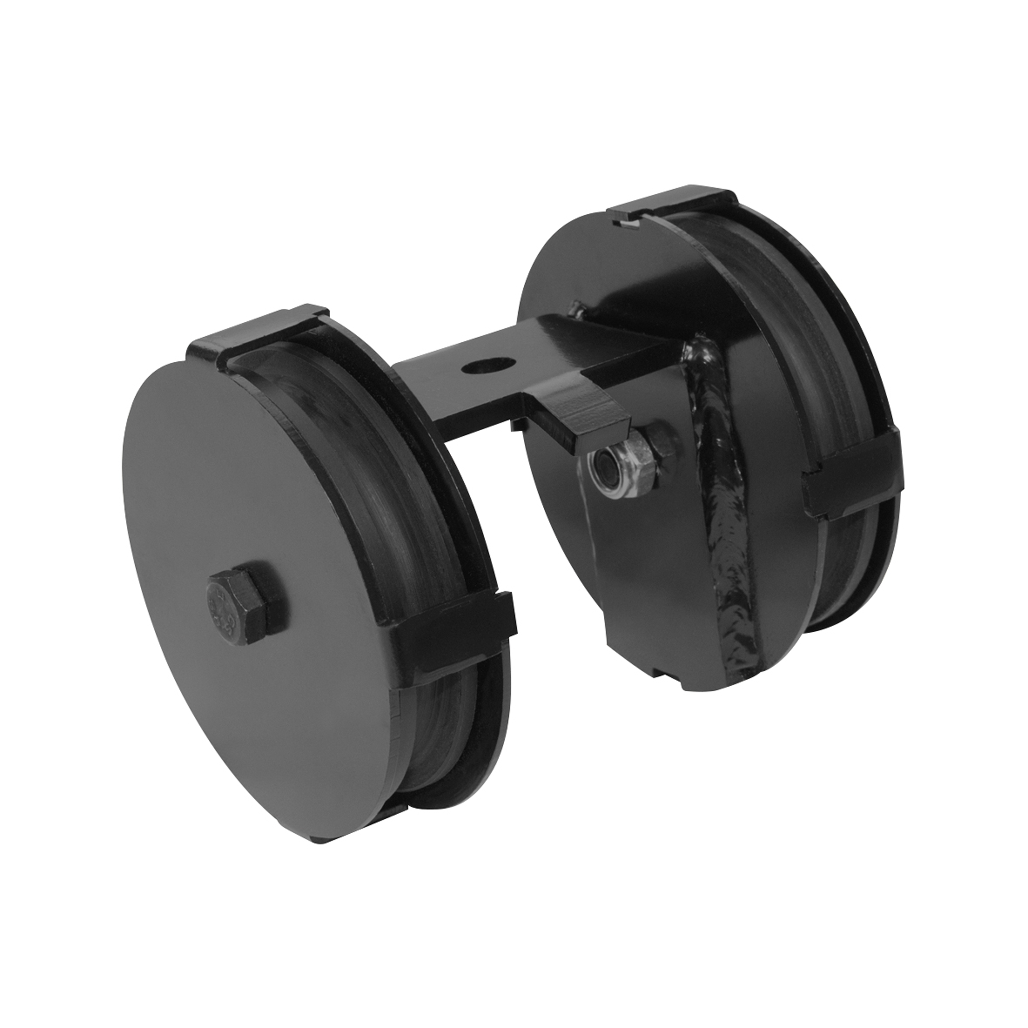 WENTEX Eurotrack - Double Wheel Pulley 85 mm - black 85 mm - nero