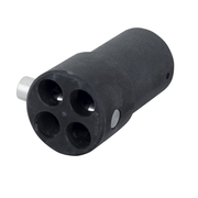 WENTEX 4-way Connector Replacement Ø50.8 mm Black Nero