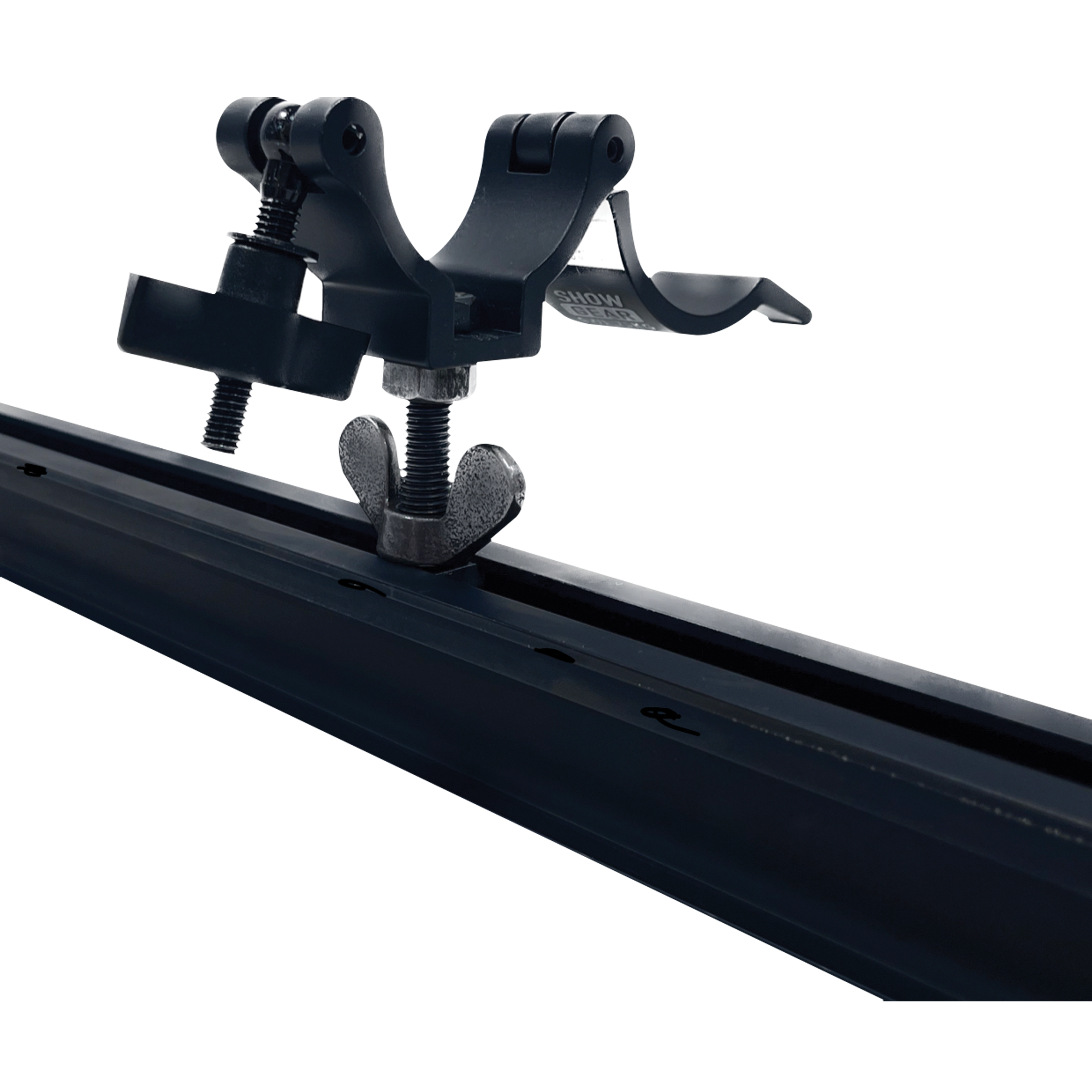 WENTEX Eurotrack Halfcoupler with Black Bolt M10x35 and Sliding Nut Aluminium - black Alluminio - nero
