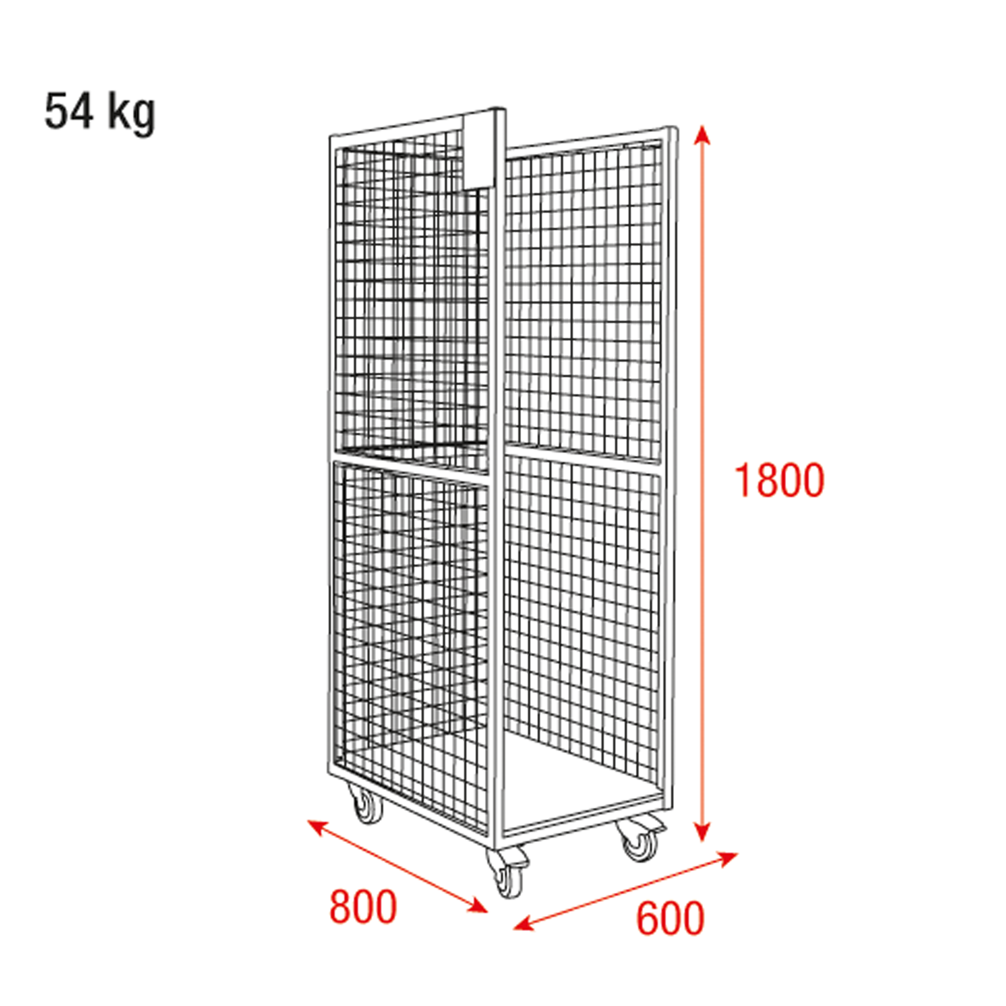 WENTEX Trolley for Backdrops - Full Size 180 cm tall 180 cm di altezza