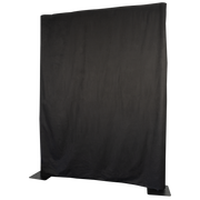 WENTEX P&D Curtain Molton 300 g/m² Black - 400 x 400 cm (W x H) - unpleated Colore nero - 400 x 400 cm (L x A) - non plissettato