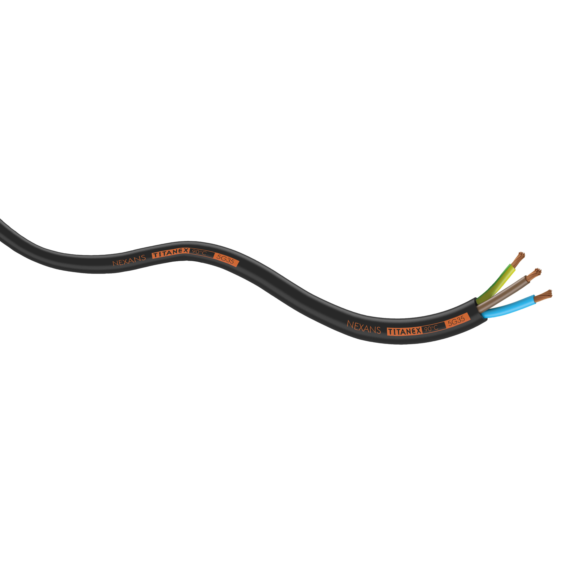 NEXANS Titanex Neoprene Cable, Black 1,5mm² Rullo da 100 m - 3x 1,5 mm²