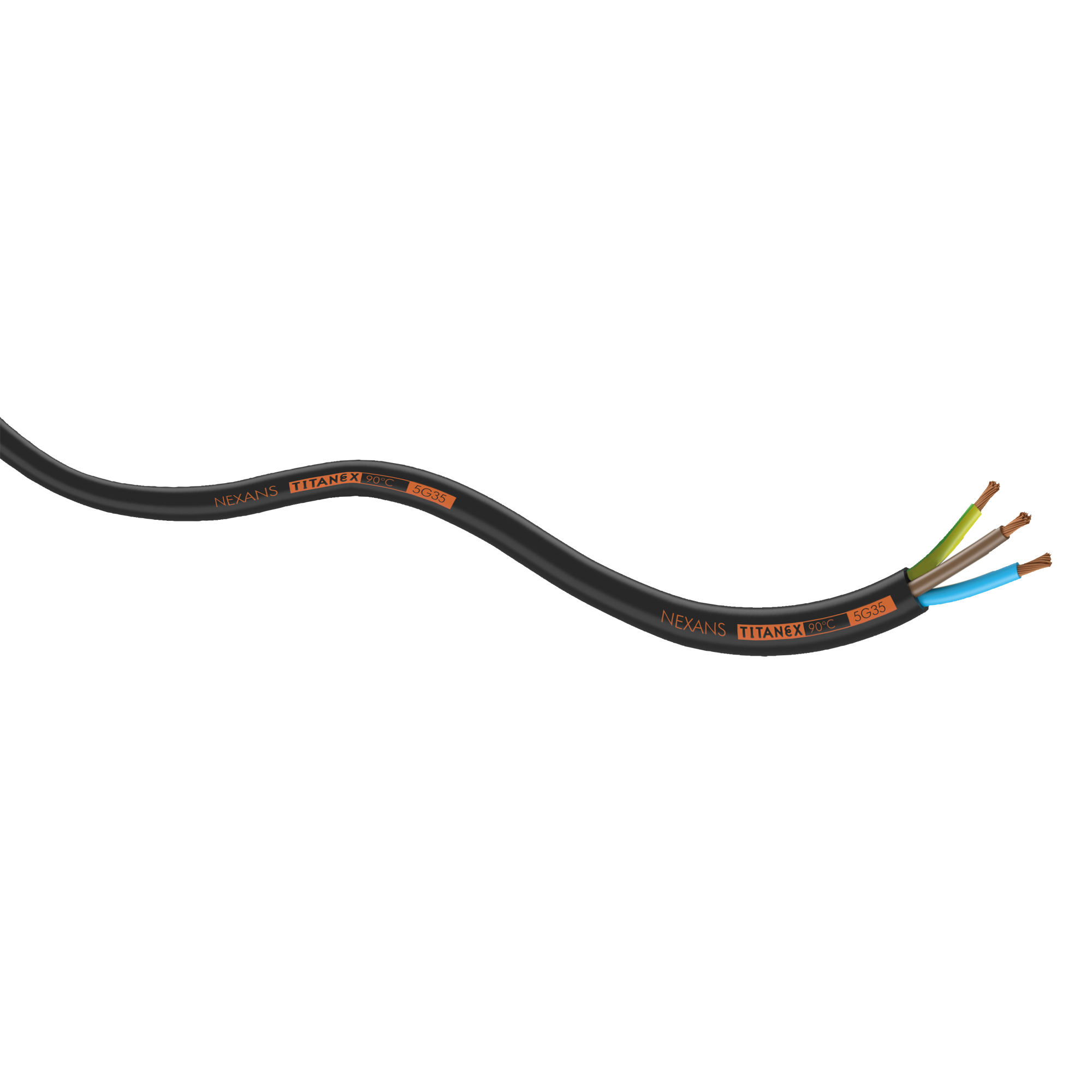 NEXANS Titanex Neoprene Cable, Black 2,5mm² Rullo da 100 m - 3x 2,5 mm²