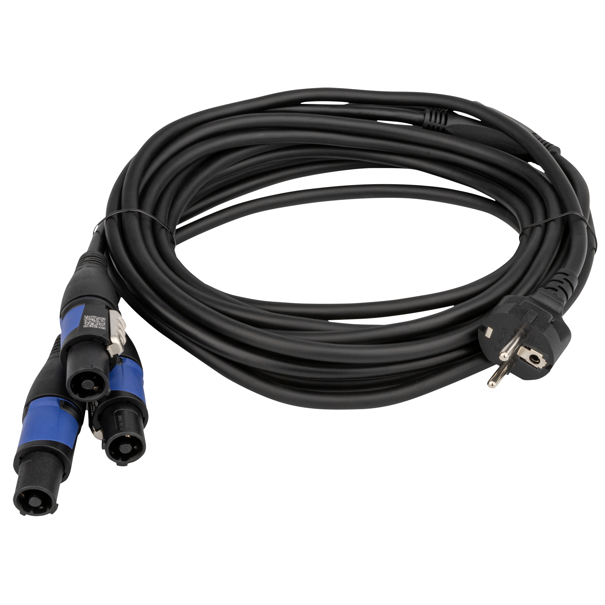 DAP Schuko to Neutrik powerCON splitter 3-way 5 m 5 m