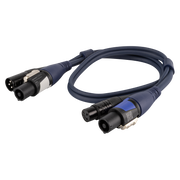 DAP powerCON/XLR M - powerCON/XLR F - DMX / Power 0.75 m 0,75 m