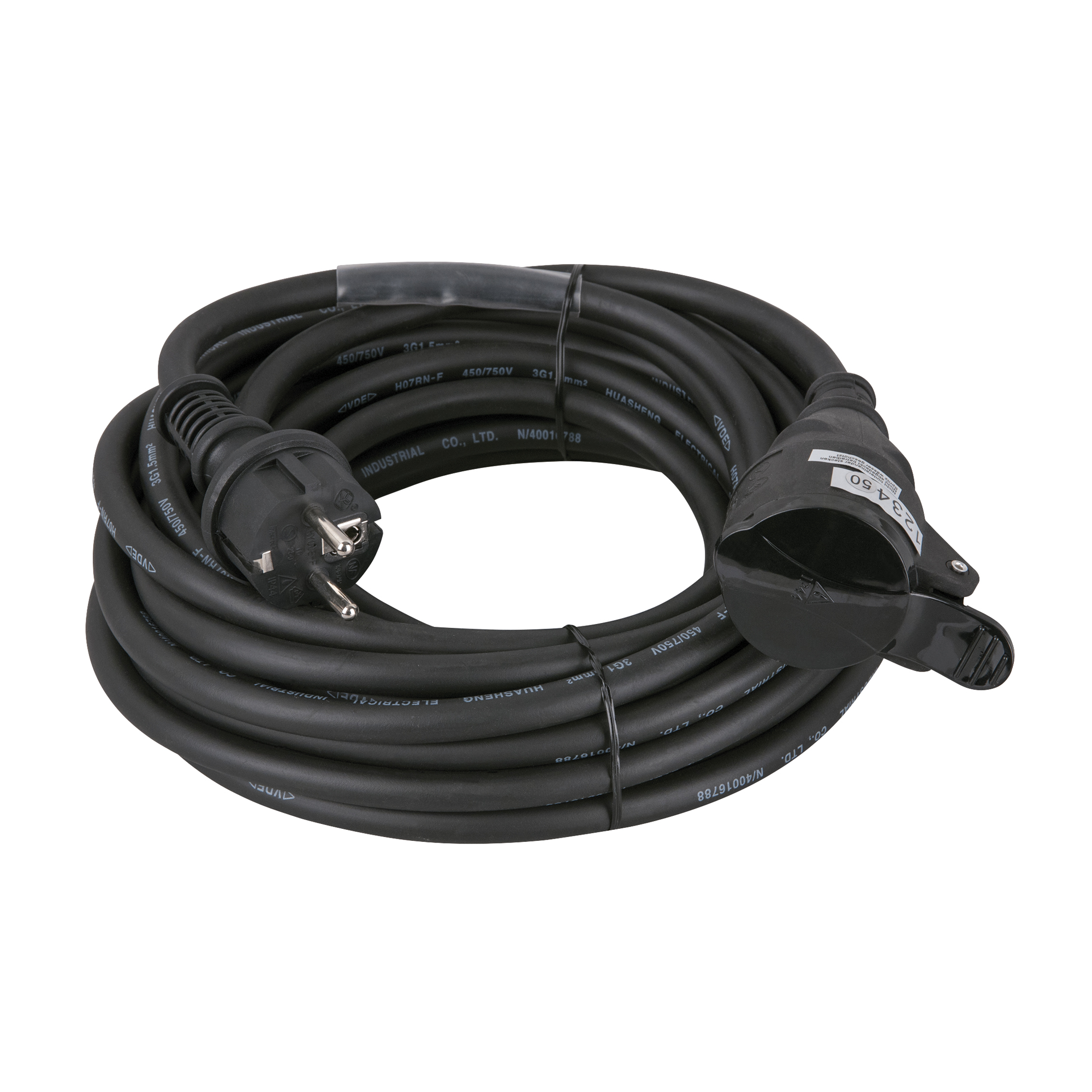 DAP Schuko to Schuko, 10 A/230 V Cable 3x 2.5 mm² 15 m 15 m