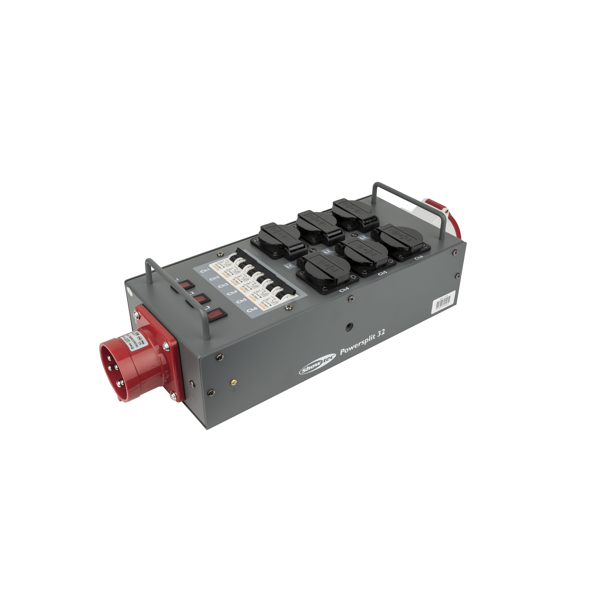 SHOWGEAR Powersplit 32 CEE 32 A 6x Schuko - 1x CEE 16 A 5P Distributore di potenza con fusibile