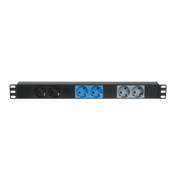 SHOWGEAR 19" 1U CEE16A To 6x Sockets 3-phase Splitter Collegamento trifase