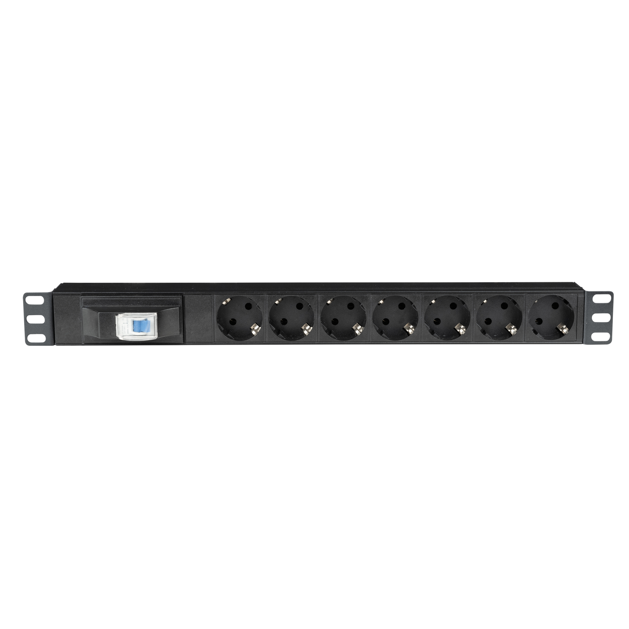 SHOWGEAR 19" 1U Socketstrip 7 With breaker Con interruttore