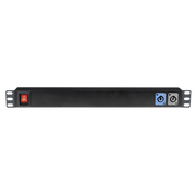 SHOWGEAR 19" 1U Socketstrip 7 With powerCON input Con ingresso Powercon
