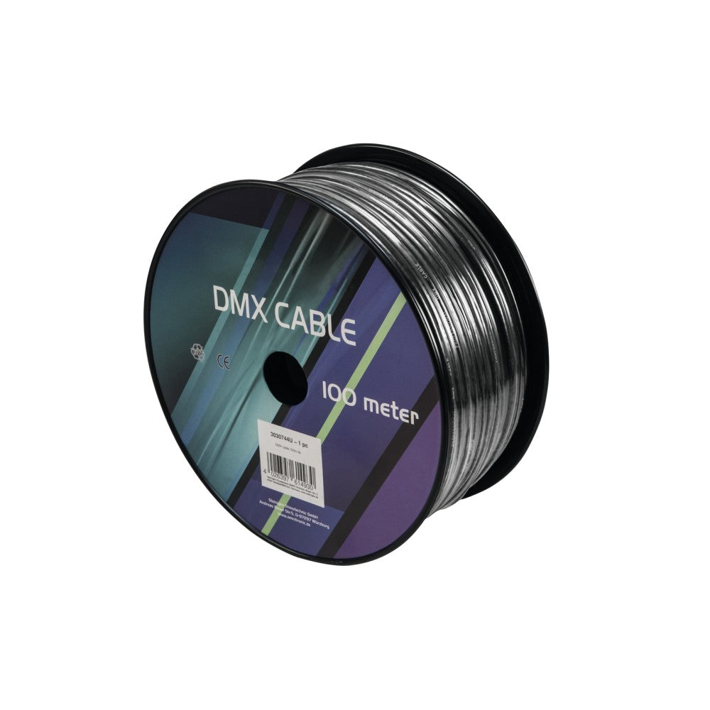EUROLITE DMX Cavo 2x0.22 100m bk