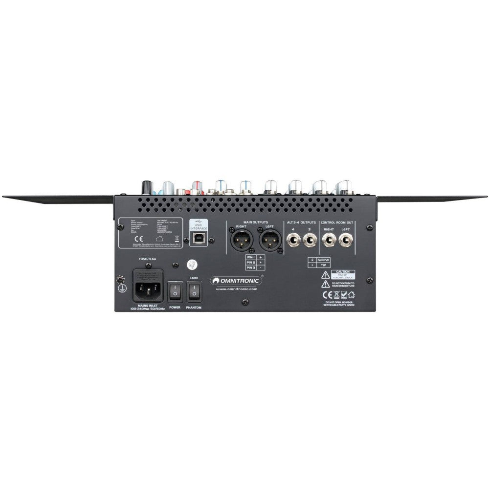 OMNITRONIC LMC-1422FX USB Mixer DJ con EQ ed FX