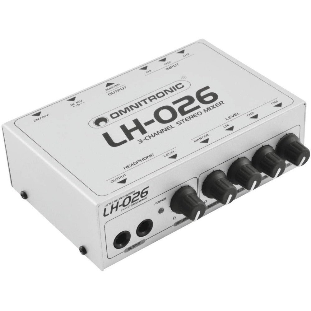 OMNITRONIC LH-026 Mezclador estéreo de 3 canales