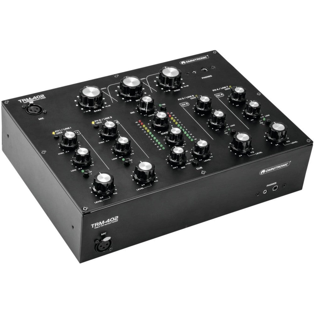 OMNITRONIC TRM-402 Mezclador rotatorio analógico de 4 canales