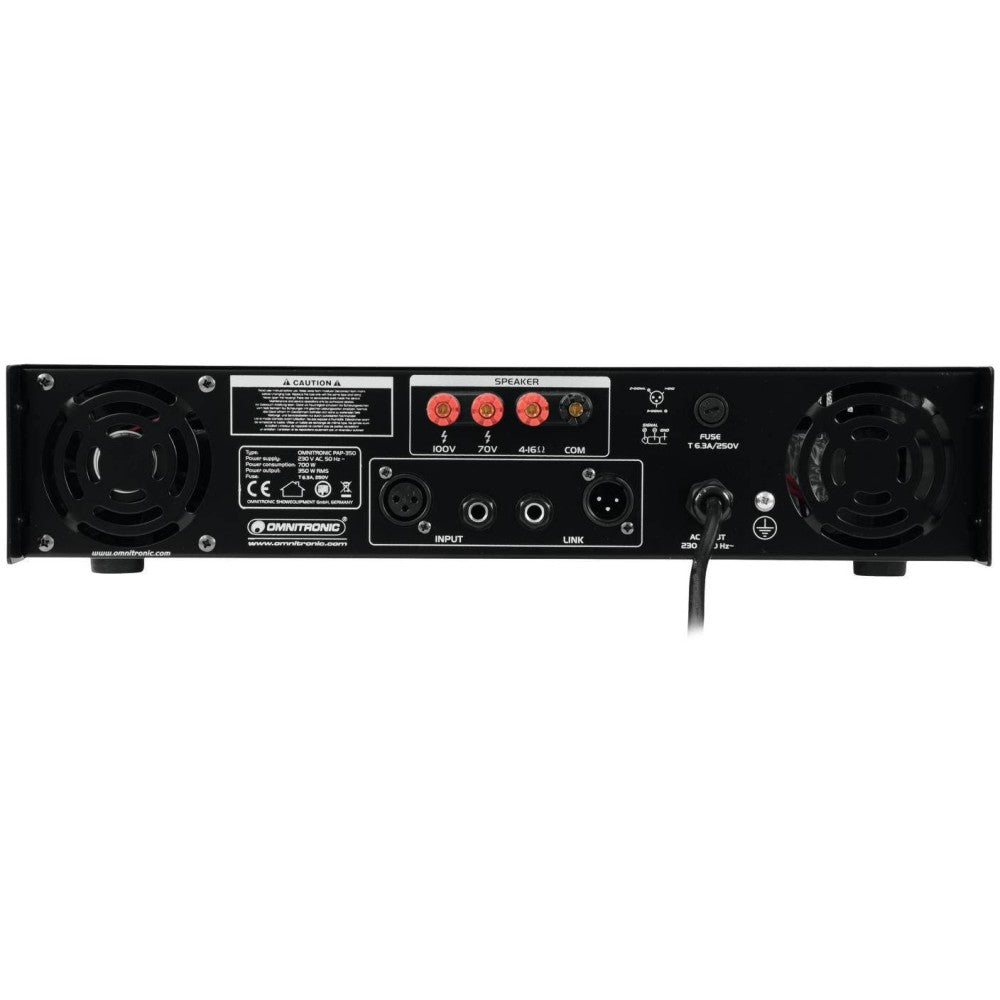 OMNITRONIC PAP-350 Amplificador 100V
