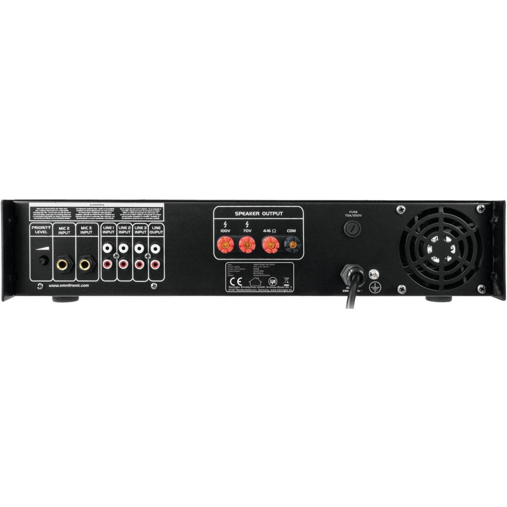 OMNITRONIC MP-250P Amplificador PA de 100 V