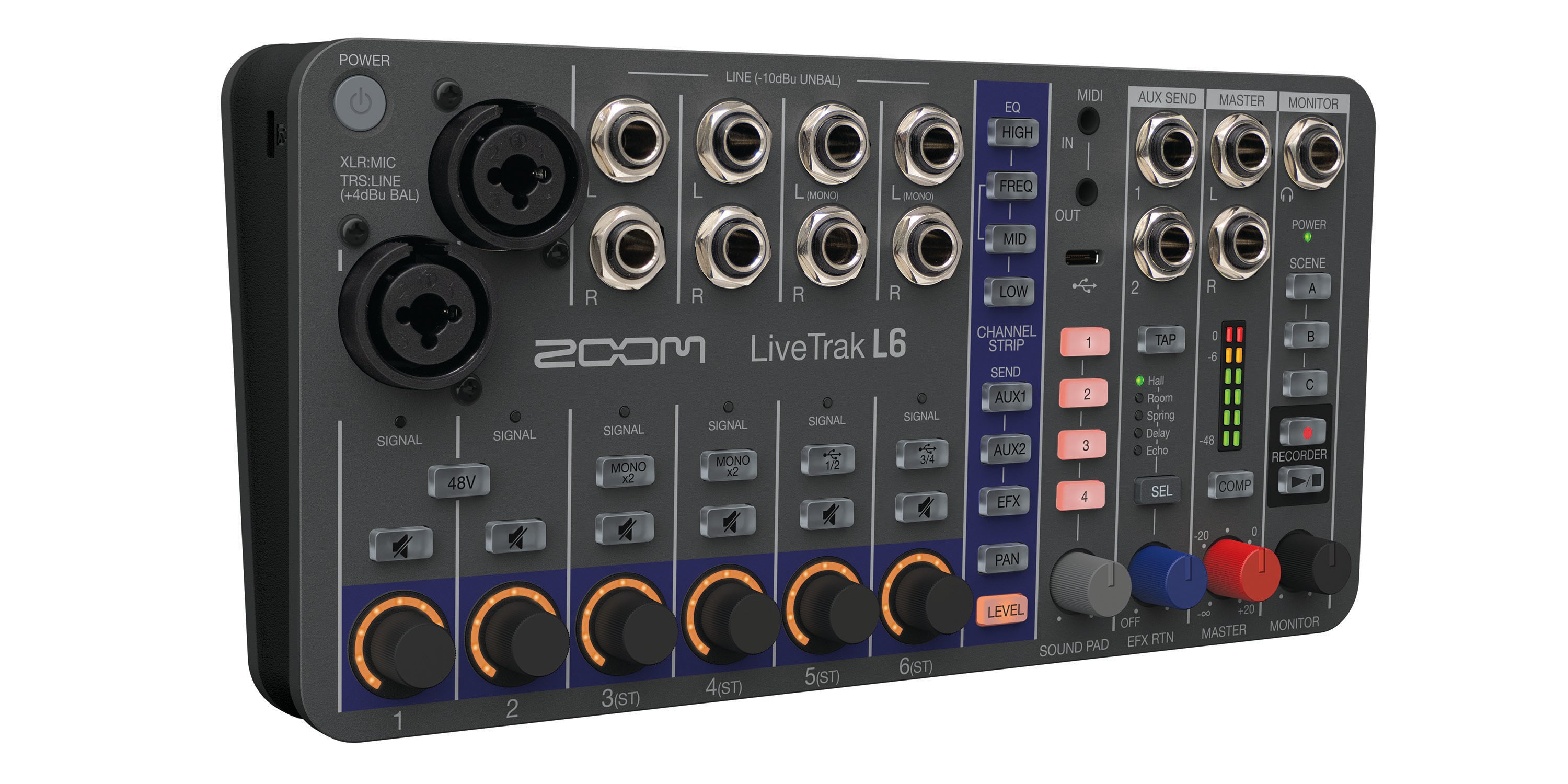 Zoom L6 MIXER DIGITALE 6 CANALI - 32 Bit Floating Point