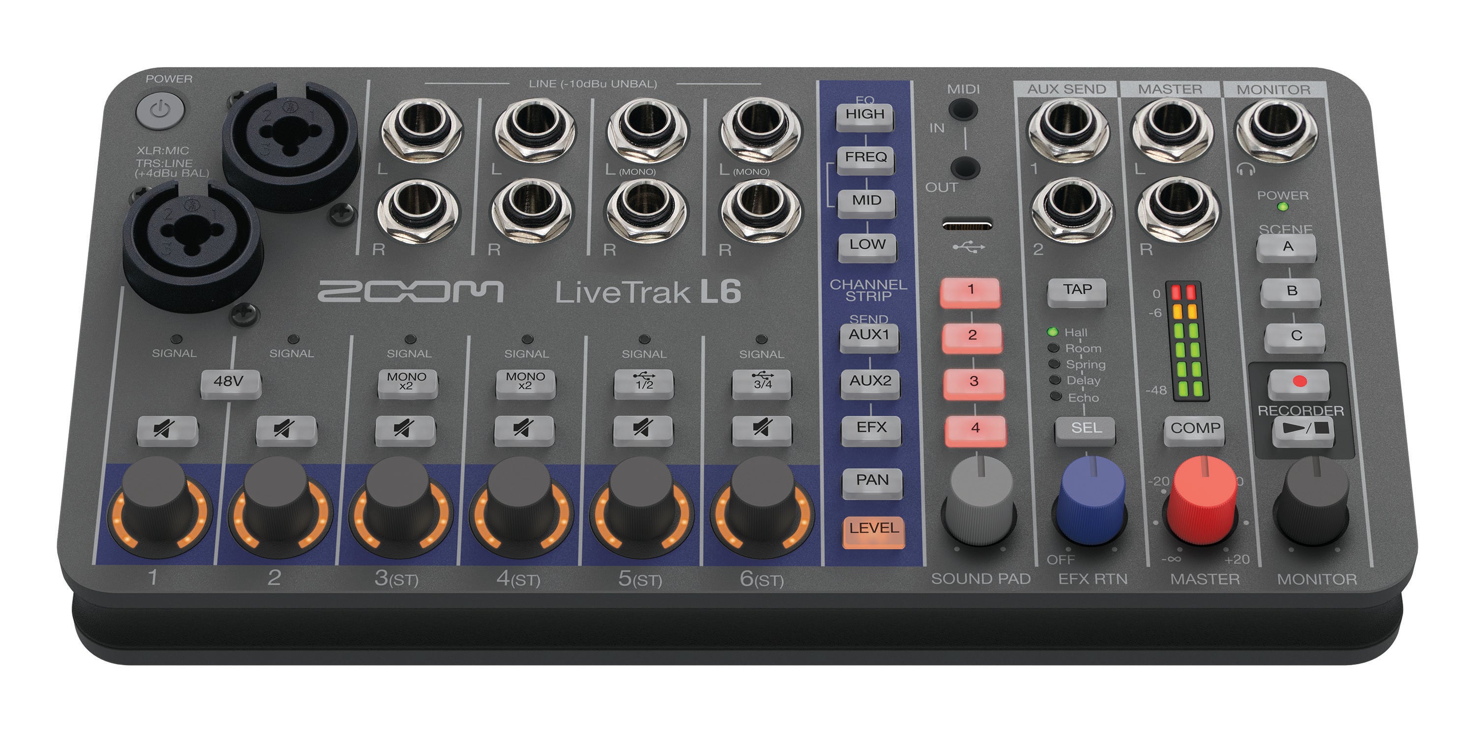 Zoom L6 MIXER DIGITALE 6 CANALI - 32 Bit Floating Point
