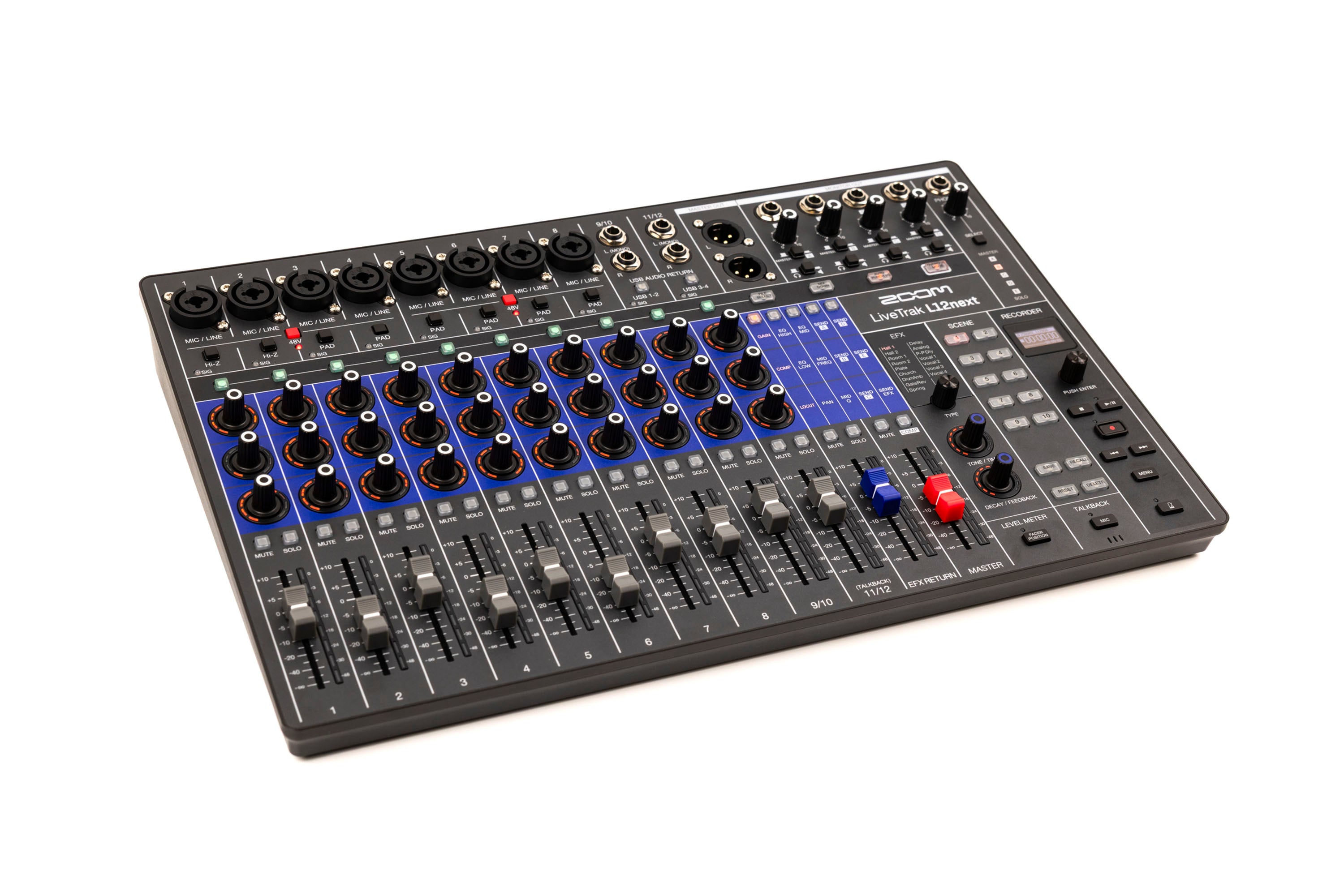 Zoom L12next - Mixer digitale 12 canali, recorder, interfaccia audio e superficie di controllo