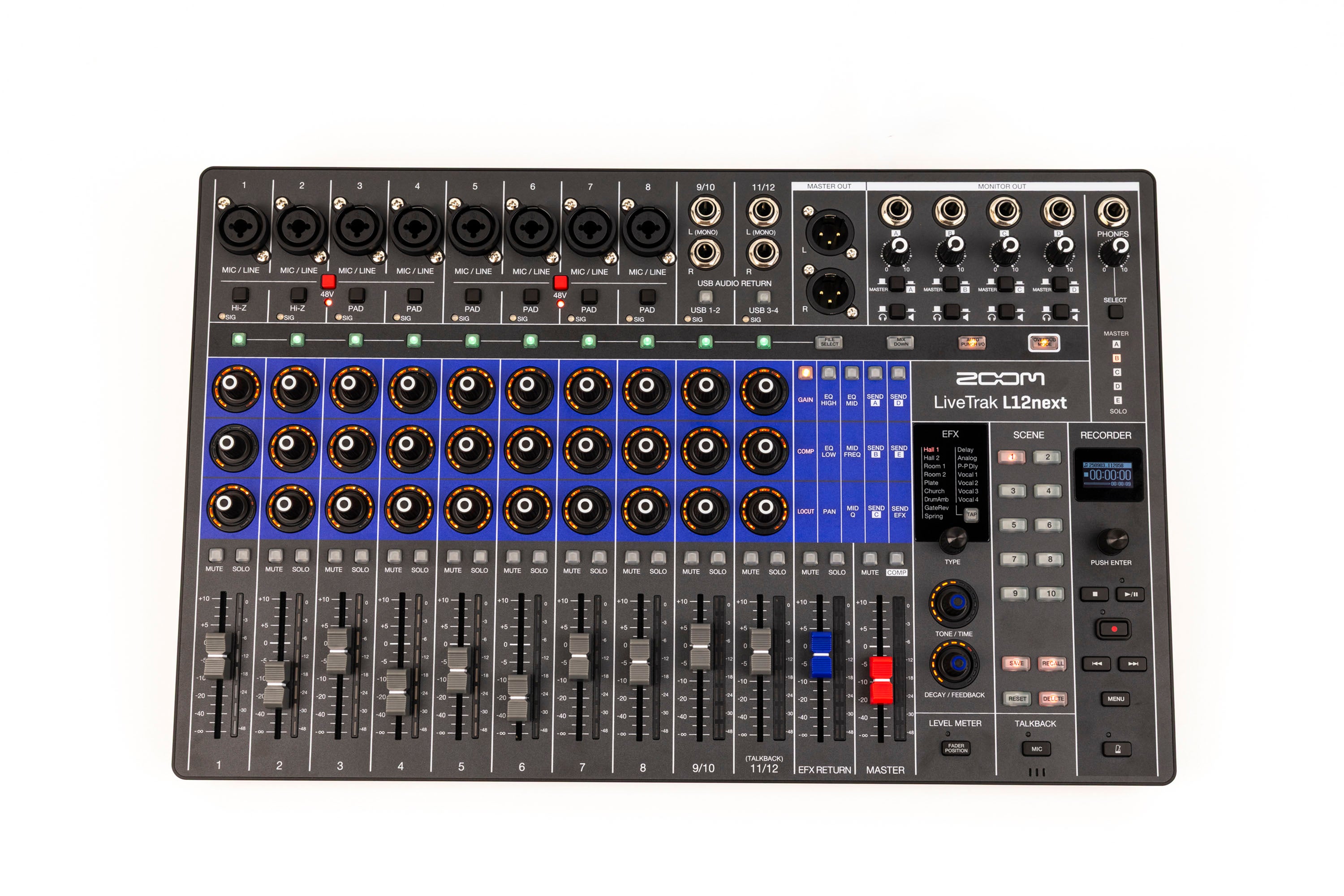 Zoom L12next - Mixer digitale 12 canali, recorder, interfaccia audio e superficie di controllo