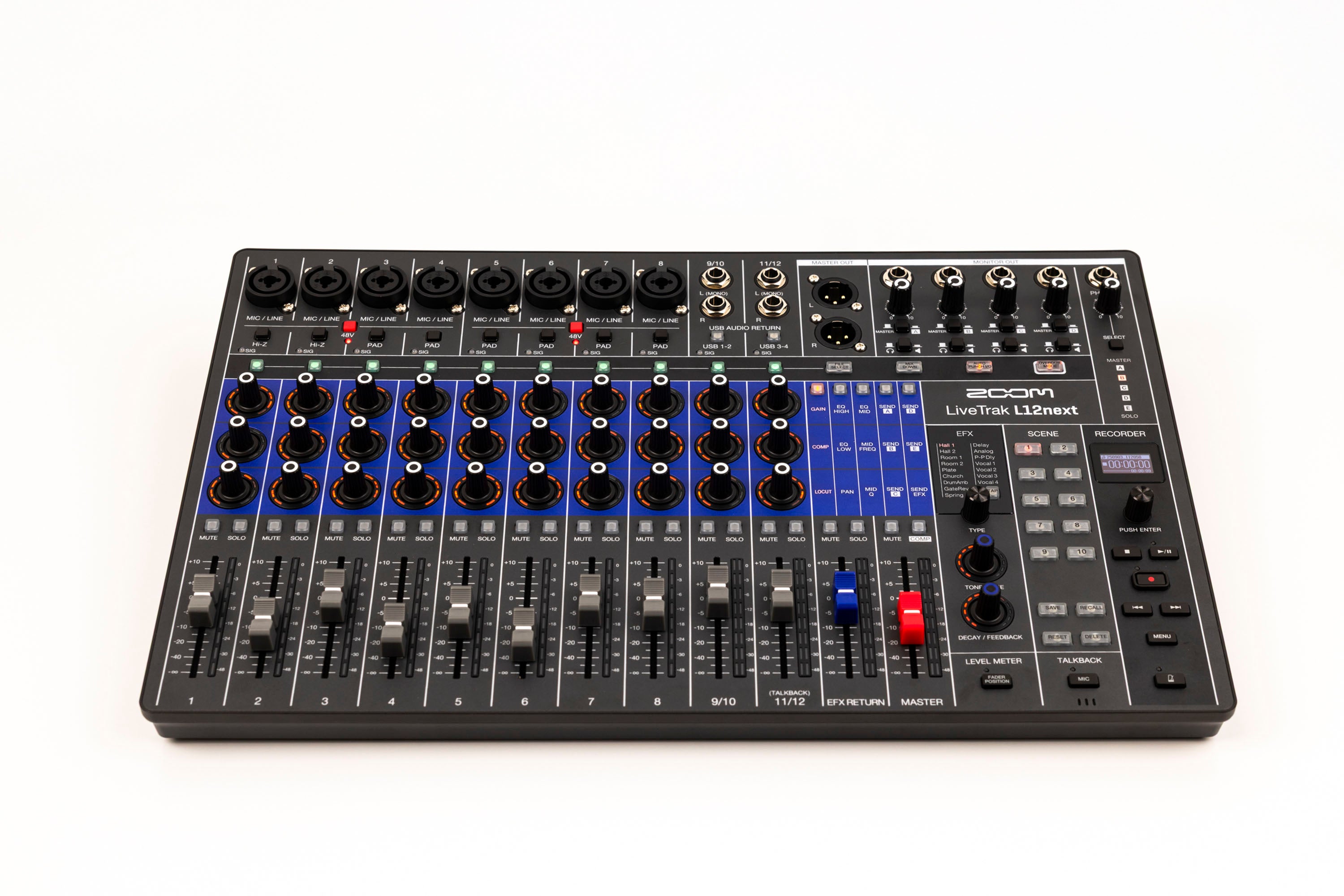 Zoom L12next - Mixer digitale 12 canali, recorder, interfaccia audio e superficie di controllo