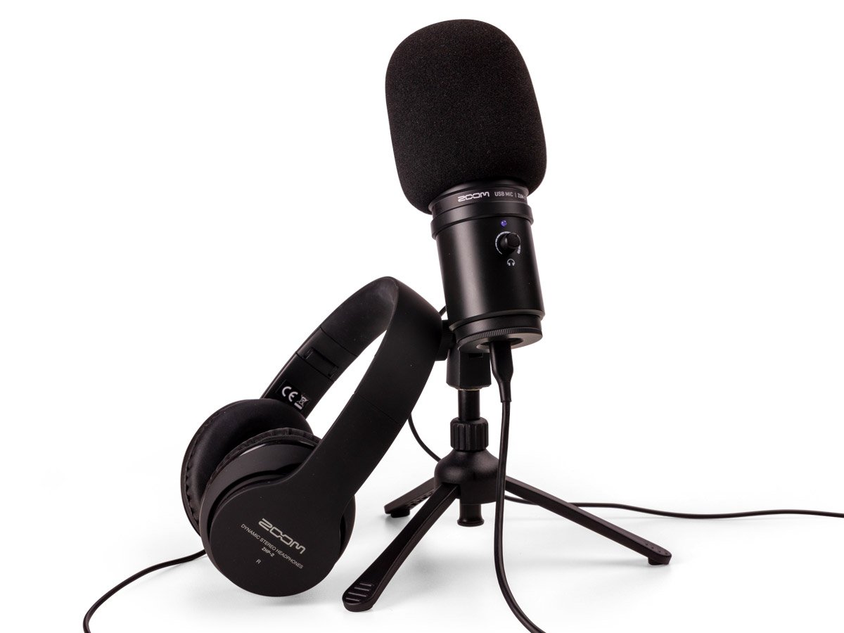 Zoom ZUM-2PMP - Kit Podcast USB con Microfono USB/Cavo/Cuffie/Treppiede