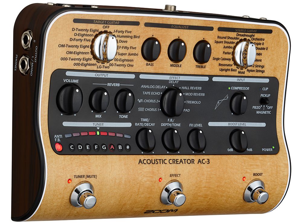 Zoom AC-3 - Preamp a pedale per chitarra acustica
