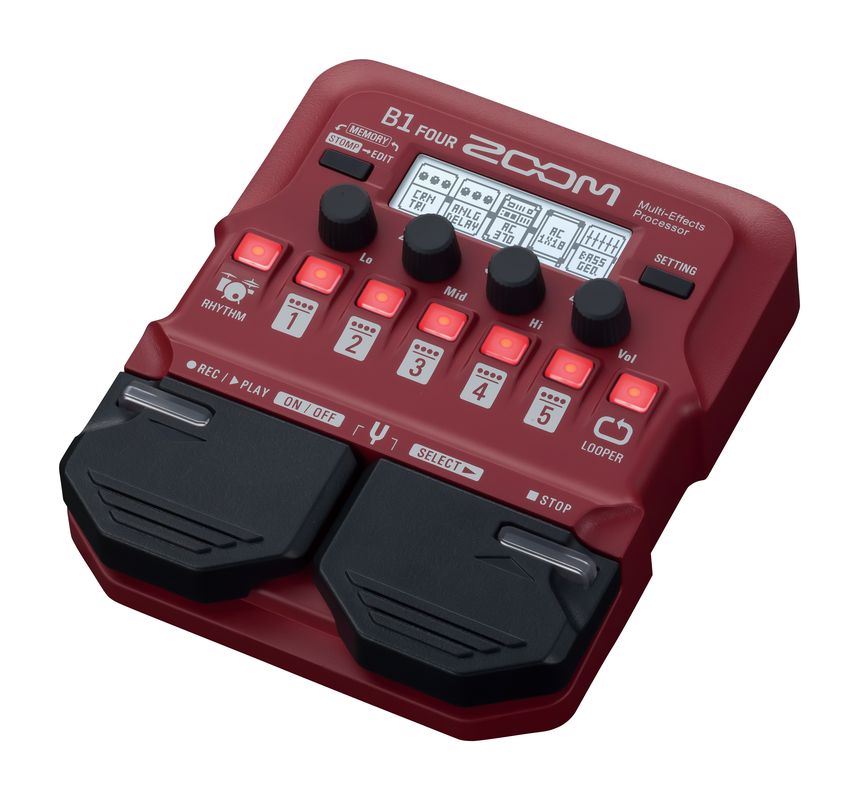 Zoom B1 FOUR - pedaliera multieffetto, amp-simulator per basso