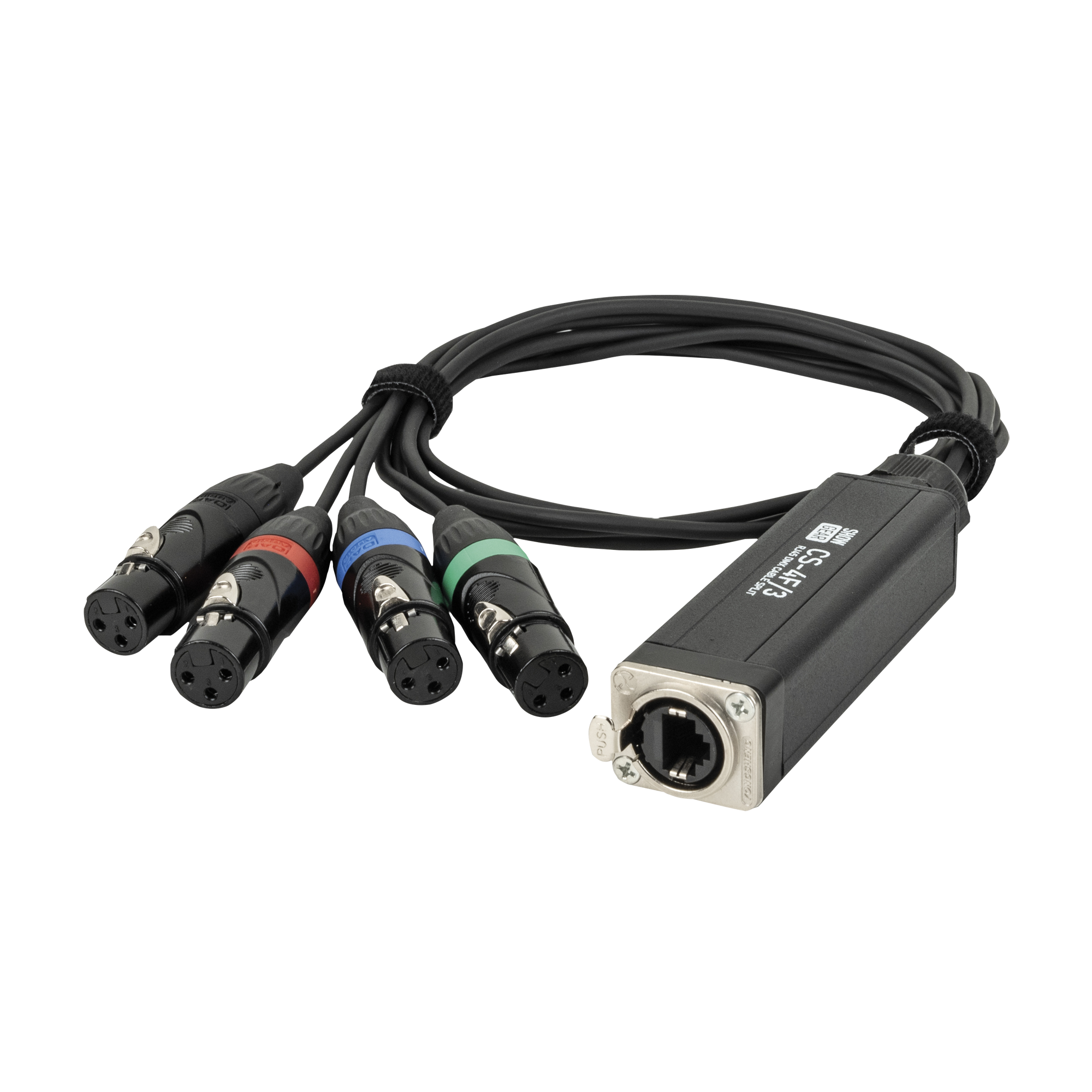 SHOWGEAR CS-4F/3 - 4-channel DMX shuttle snake via network cable 4-channel 3-pin DMX (female) to RJ45 CAT (female) adapter Adattatore 4 canali da 3 pin DMX (femmina) a RJ45 CAT (femmina)