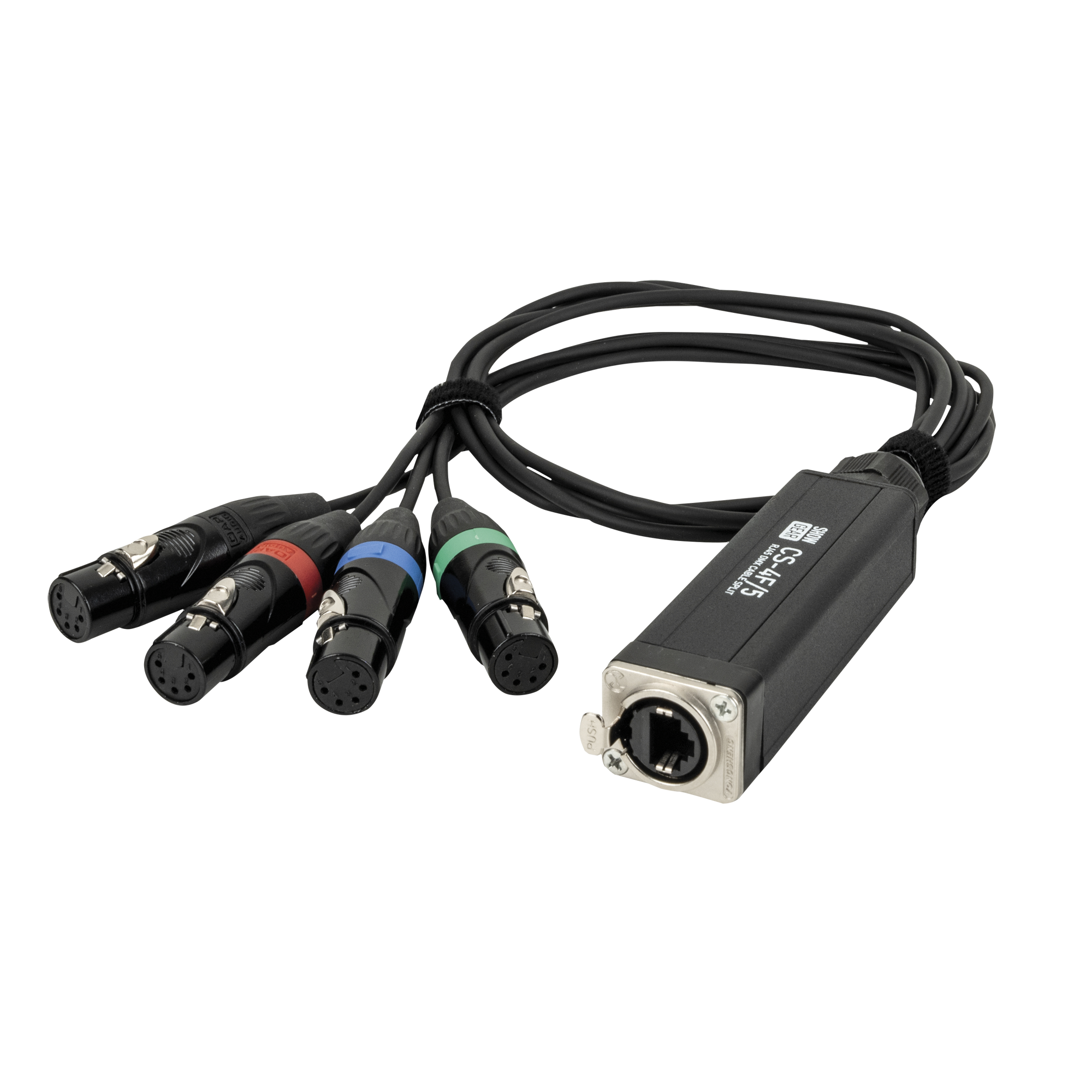 SHOWGEAR CS-4F/5 - 4-channel DMX shuttle snake via network cable Adattatore 4 canali da 5 pin DMX (femmina) a RJ45 CAT (femmina)