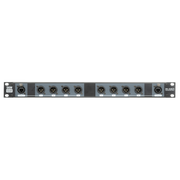 SHOWGEAR DS-24M/3 DMX Rack Split 8x 3-pin male XLR to 2x female RJ45 converter (4 universes per CAT cable) Convertitore da 8x 3-pin XLR maschio a 2x RJ45 femmina (4 universi per cavo CAT)
