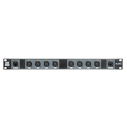 SHOWGEAR DS-24F/3 DMX Rack Split 8x 3-pin female XLR to 2x female RJ45 converter (4 universes per CAT cable) Convertitore da 8x 3-pin XLR femmina a 2x RJ45 femmina (4 universi per cavo CAT)
