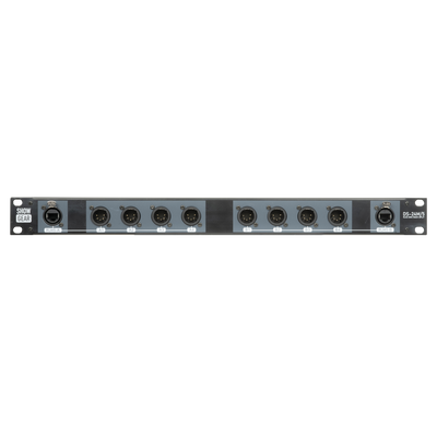 SHOWGEAR DS-24M/5 DMX Rack Split 8x 5-pin male XLR to 2x female RJ45 converter (4 universes per CAT cable) Convertitore da 8x 5-pin XLR maschio a 2x RJ45 femmina (4 universi per cavo CAT)