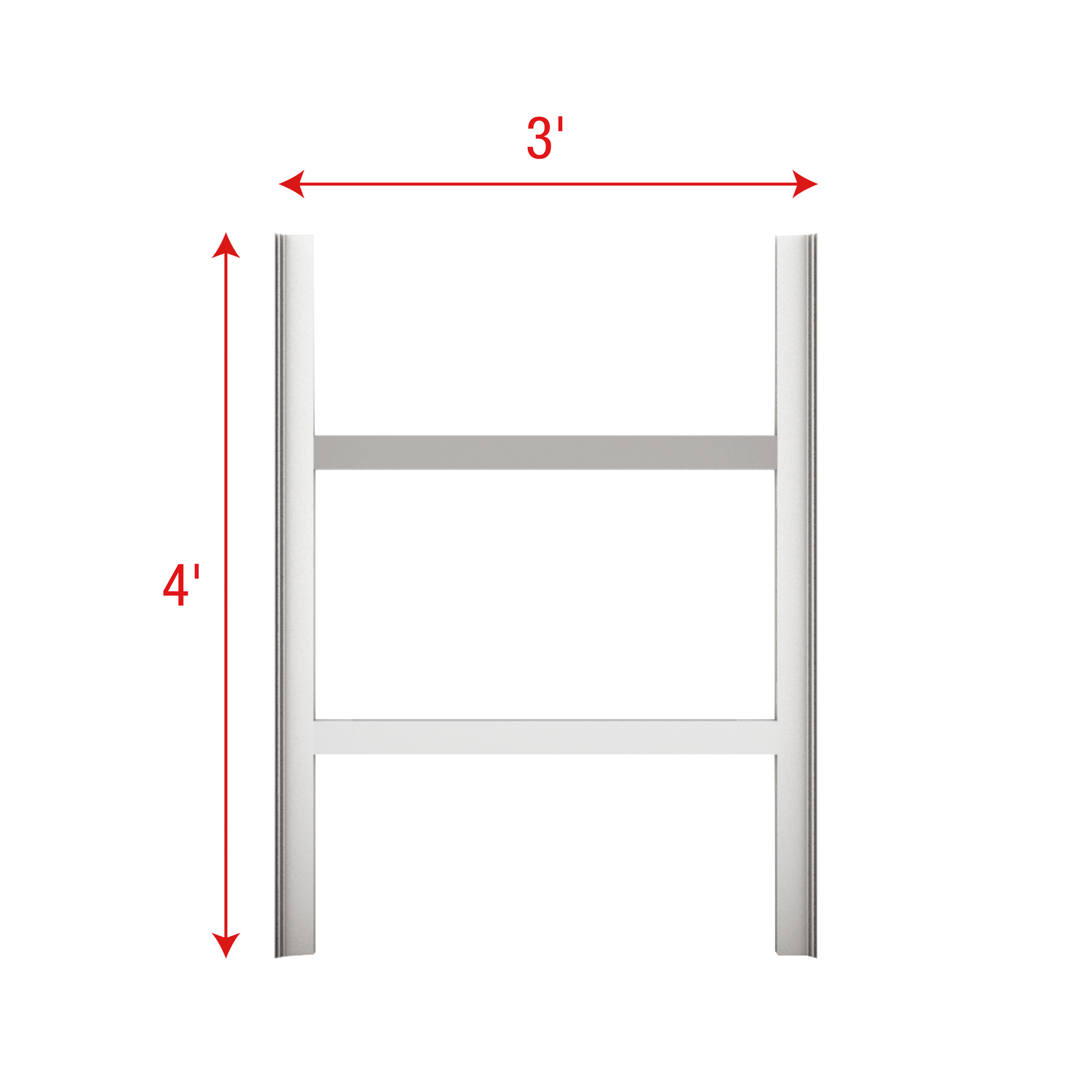 WENTEX SET Frame - H Module (USA) 4' x 3' (H x W) - extension piece 4' x 3' (AxL)