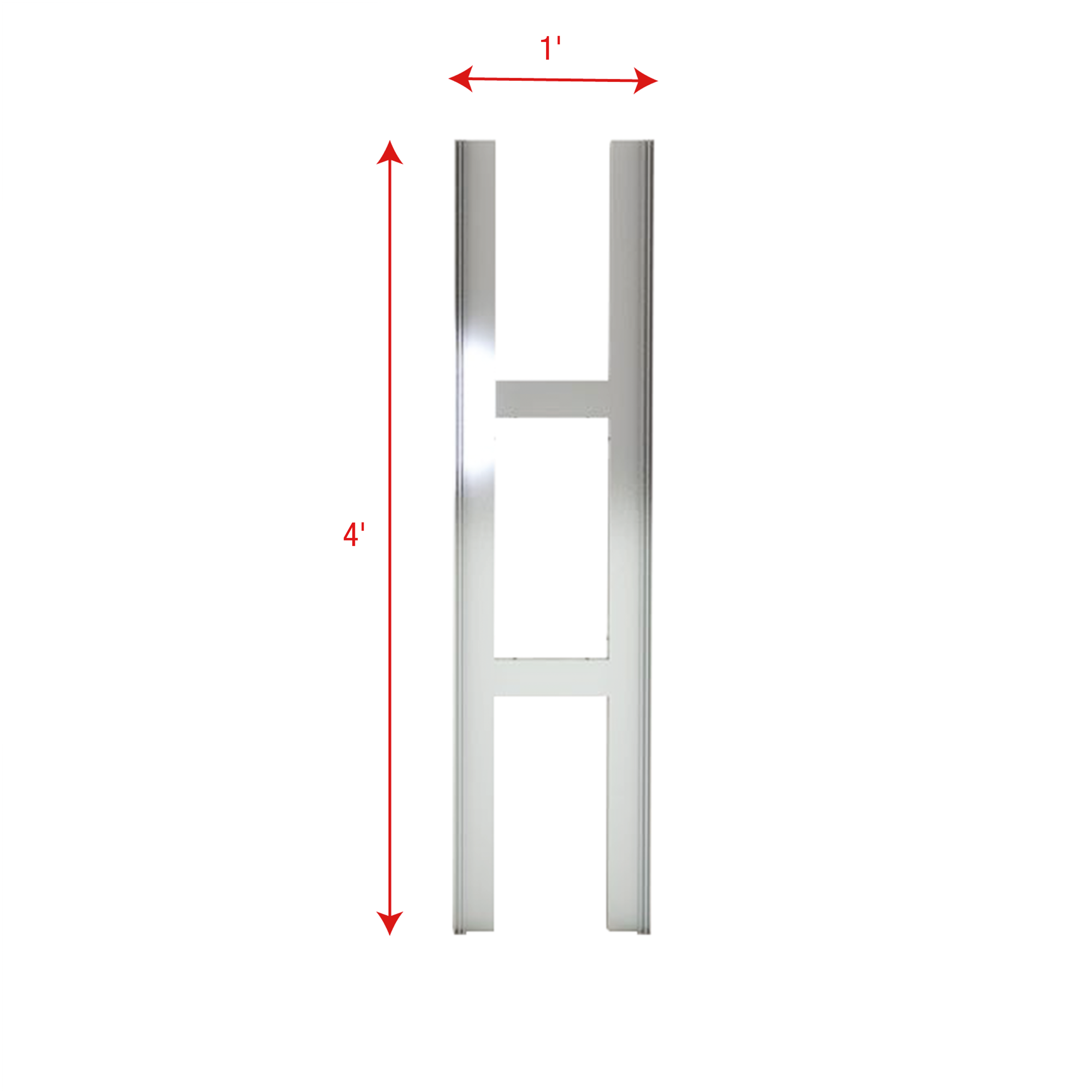 WENTEX SET Frame - H Module (USA) 4' x 1' (H x W) - extension piece 4' x 1' (AxL)