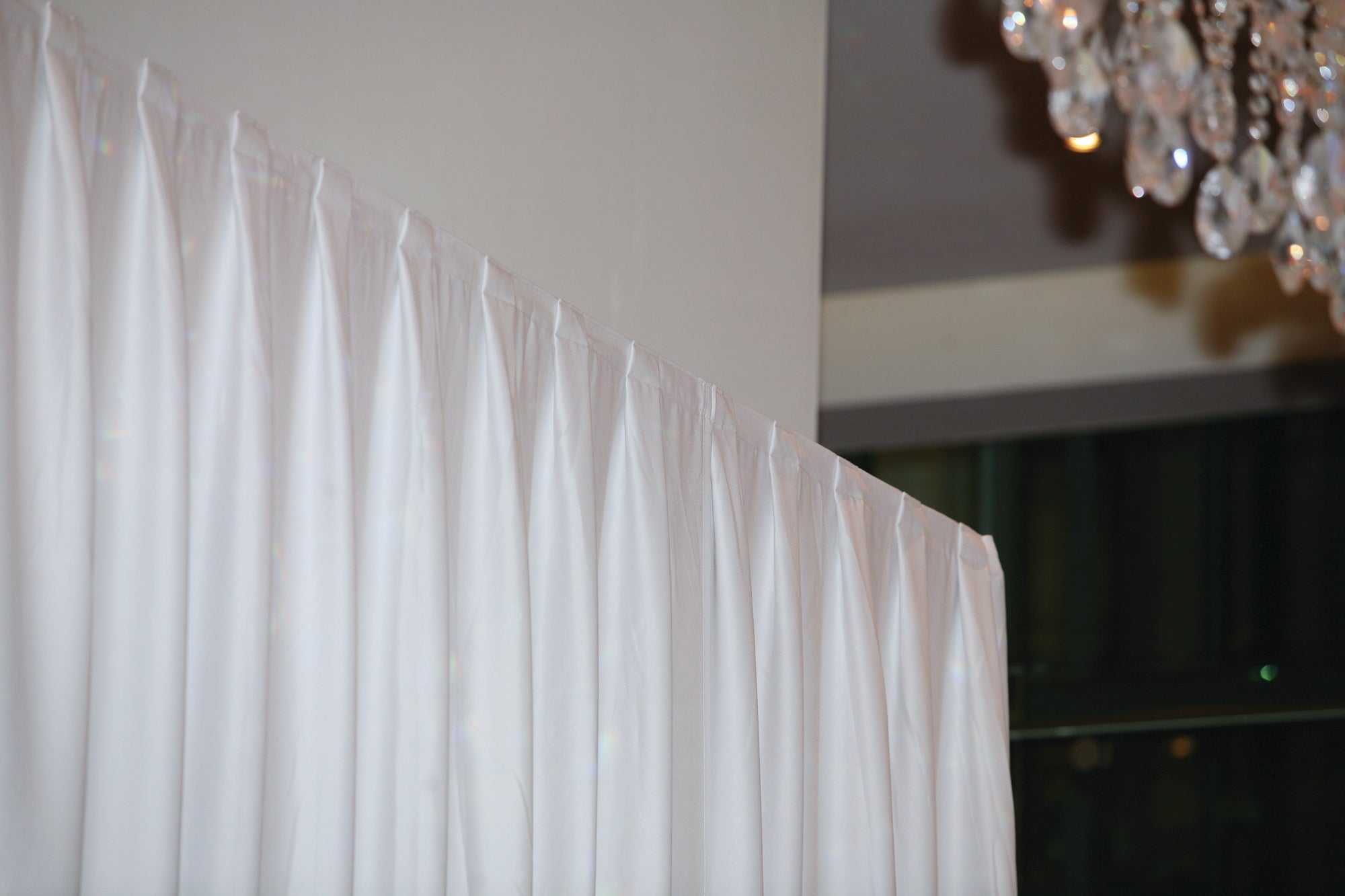 WENTEX P&D Curtain MGS 5.16 oz/yd² (USA) White - 11' x 6' (W x H) - pleated Colore bianco - 11' x 6' (L x H) - plissettato