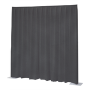 WENTEX P&D Curtain Napoli Velvet (USA) Dark Grey - 11’ x 16’ (W x H) - pleated Grigio scuro - 11' x 16' (L x A) - plissettato