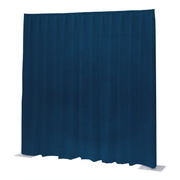 WENTEX P&D Curtain Napoli Velvet (USA) Royal Blue - 11’ x 16’ (W x H) - pleated Blu reale - 11' x 16' (L x A) - plissettato