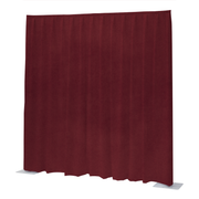 WENTEX P&D Curtain Napoli Velvet (USA) Red - 11’ x 14’ (W x H) - pleated Rosso - 11' x 14' (L x A) - plissettato