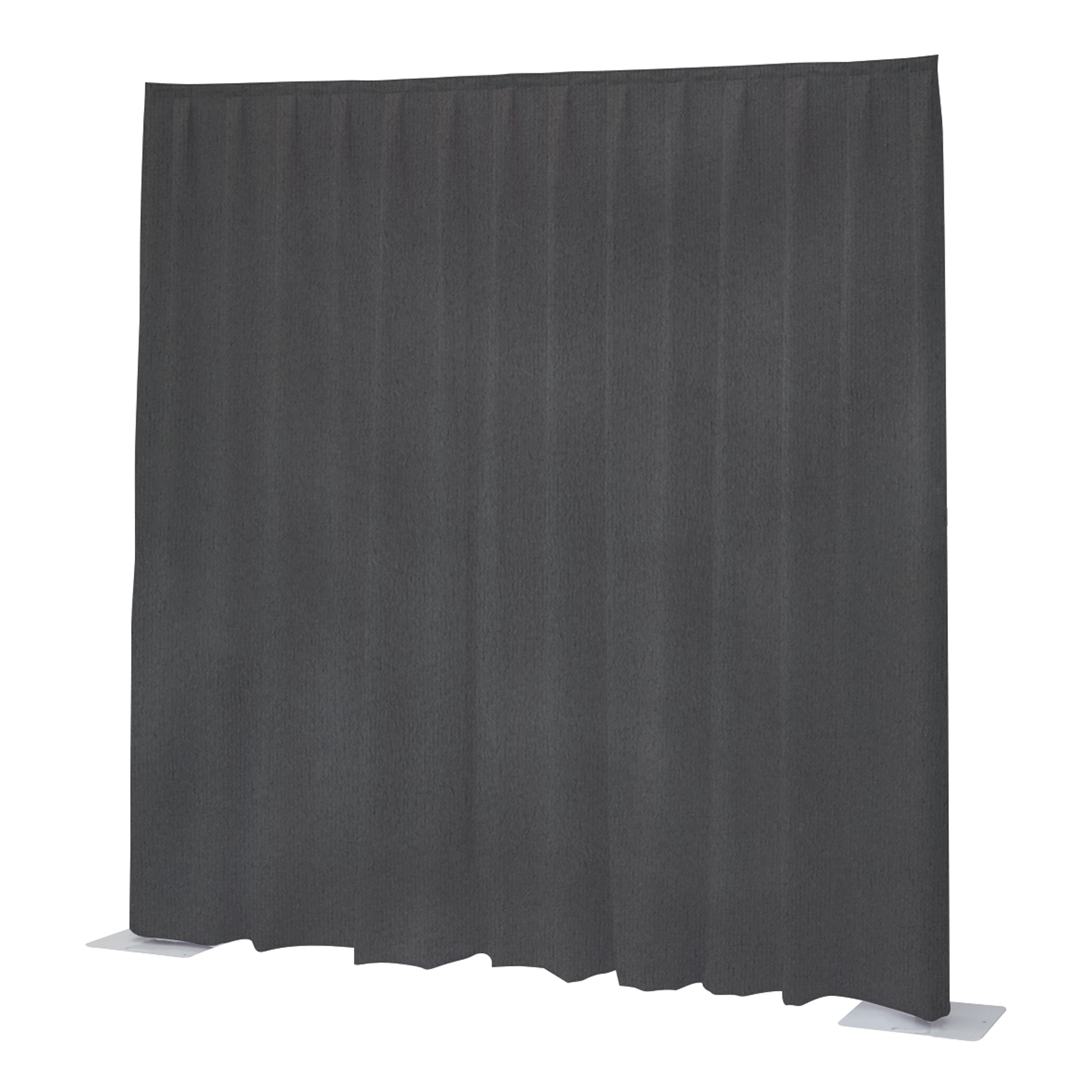 WENTEX P&D Curtain Napoli Velvet (USA) Dark Grey - 11’ x 12’ (W x H) - pleated Grigio scuro - 11' x 12' (L x A) - plissettato