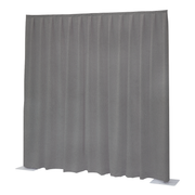 WENTEX P&D Curtain Napoli Velvet (USA) Light Grey - 11’ x 10’ (W x H) - pleated Grigio chiaro - 11' x 10' (L x A) - plissettato