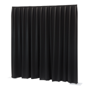 WENTEX P&D Curtain MGS 5.16 oz/yd² (USA) Black - 11' x 14' (W x H) - pleated Colore nero - 11' x 14' (L x H) - plissettato