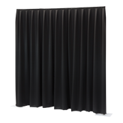 WENTEX P&D Curtain Dimout 7.67 oz/yd² (USA) Black - 11' x 4' (W x H) - pleated Colore nero - 11' x 4' (L x H) - plissettato
